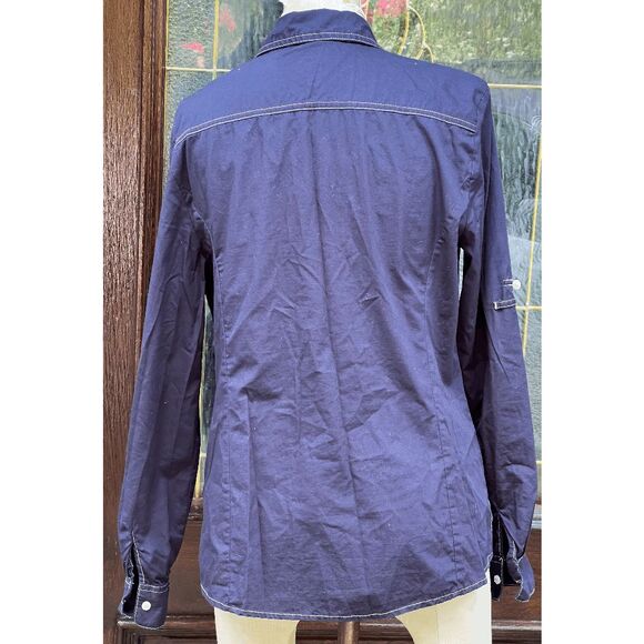 Tommy Hilfiger Embroidered Utility Shirt 100% cotton Long Sleeve Collared Shirt - Picture 5 of 7